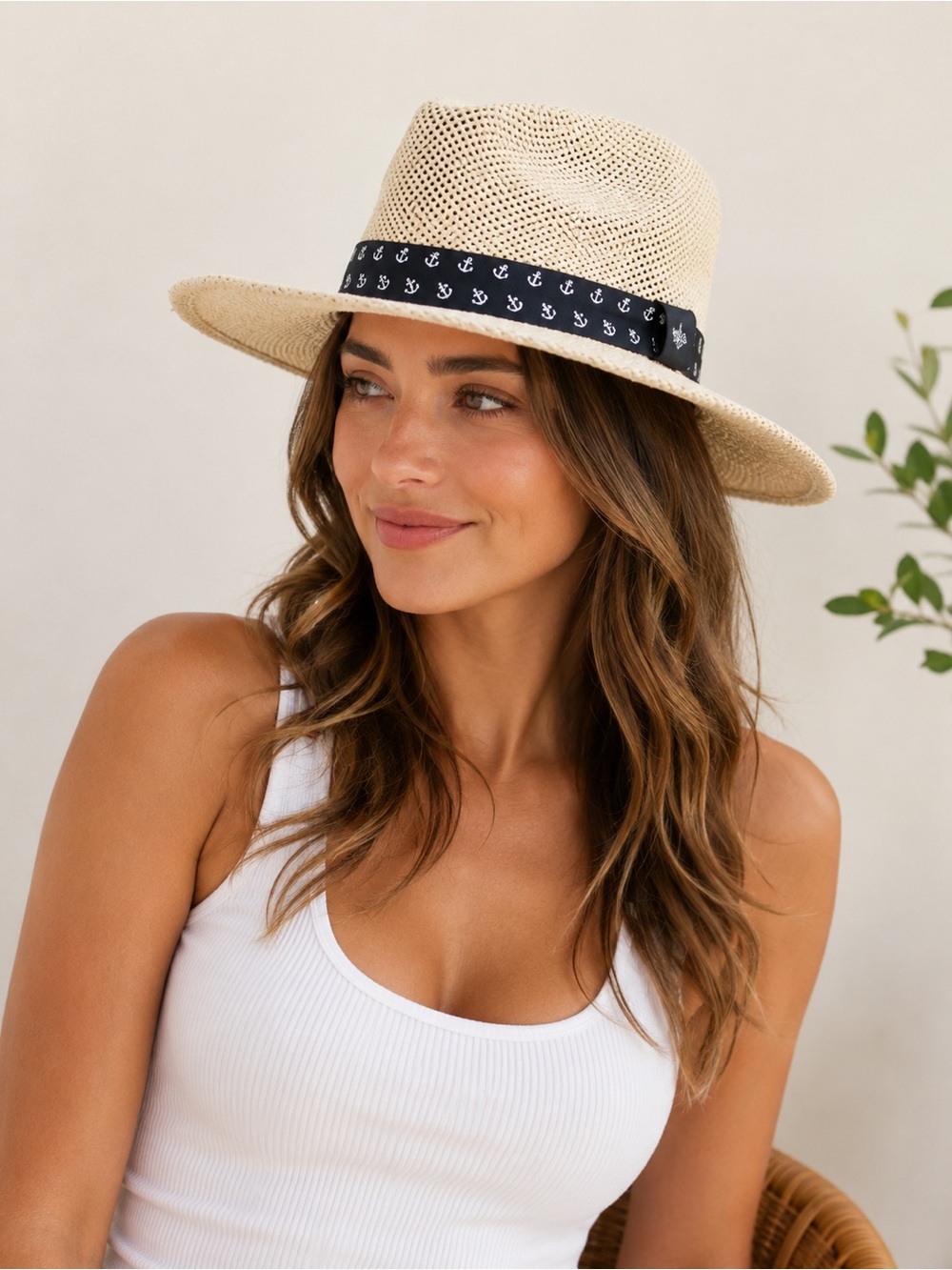 NWT Dockers Nautical Straw Hat